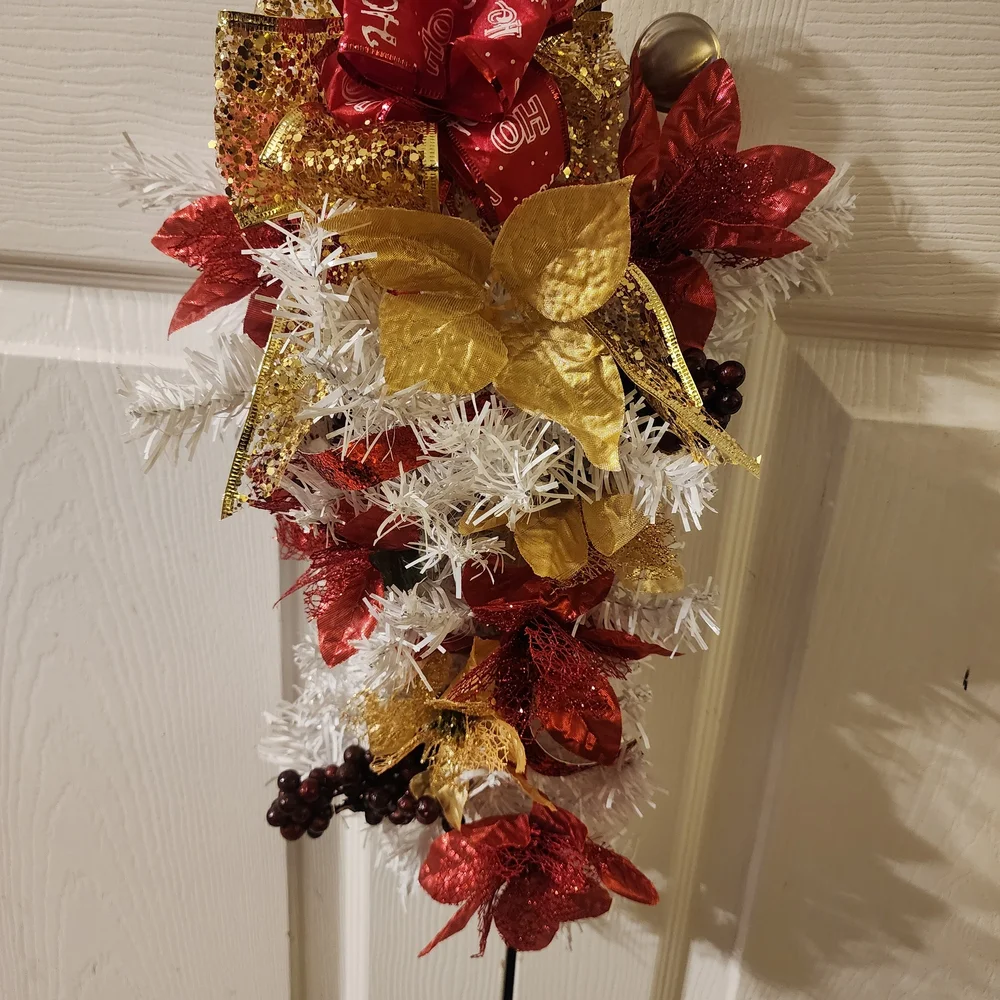 Festive Blue Holiday Wreath